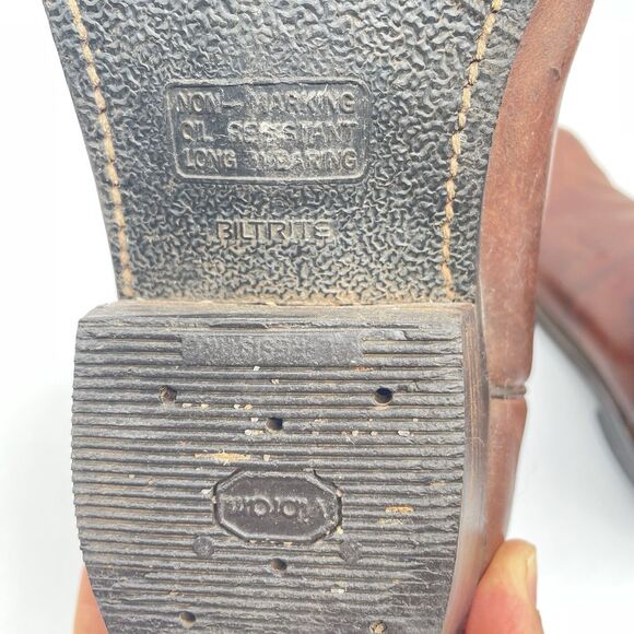 Vintage Sanders Western Cowboy Boots Men’s 10.5 D Brown Leather Mexico main image 10